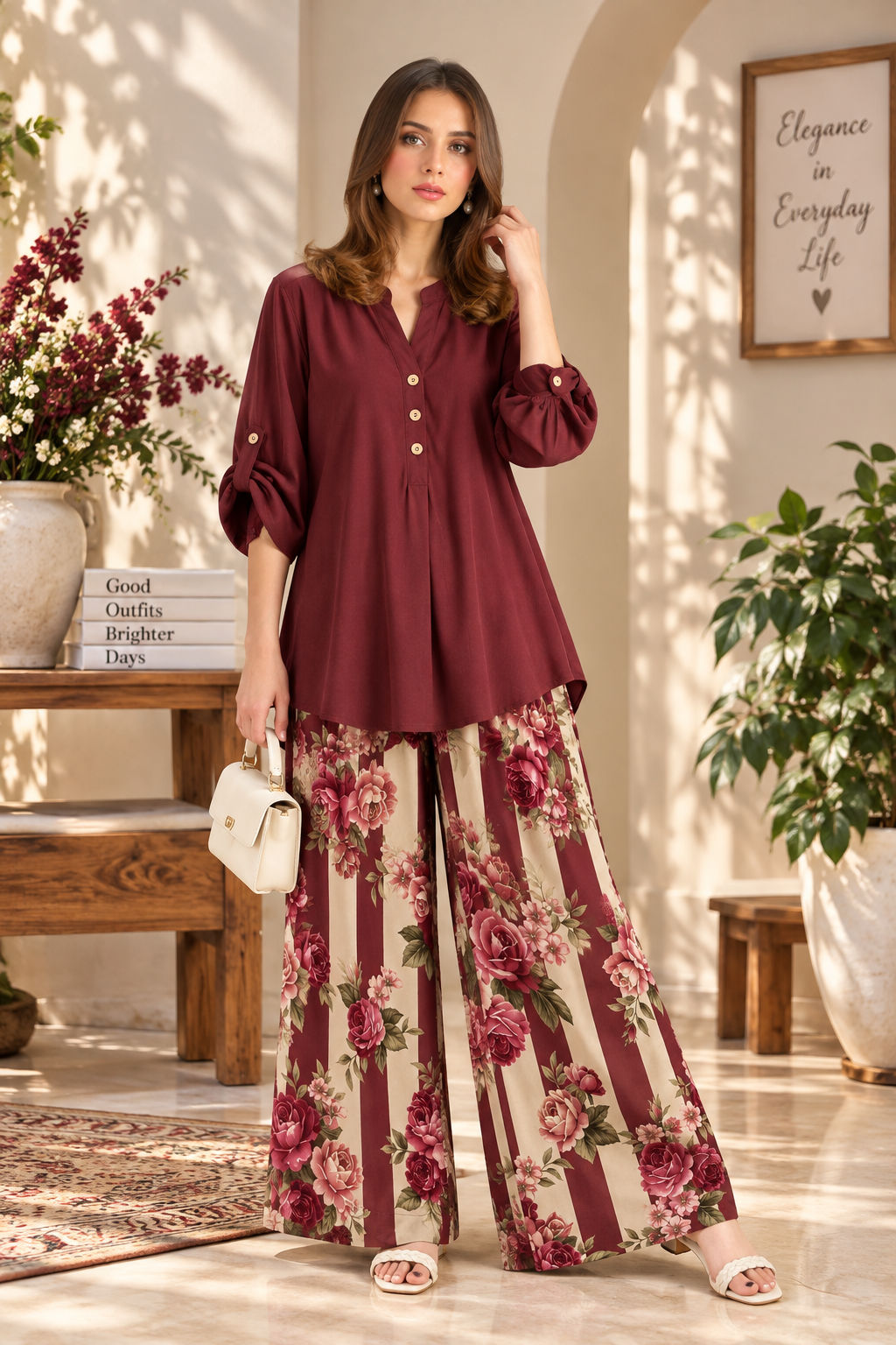 Imported Digital Print Western Coord Set | Easy Fit – House of Nayaab