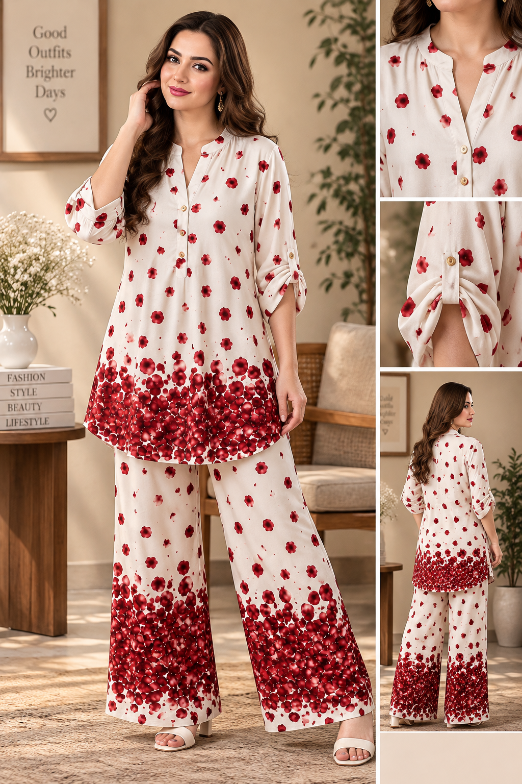 Imported Digital Print Western Coord Set