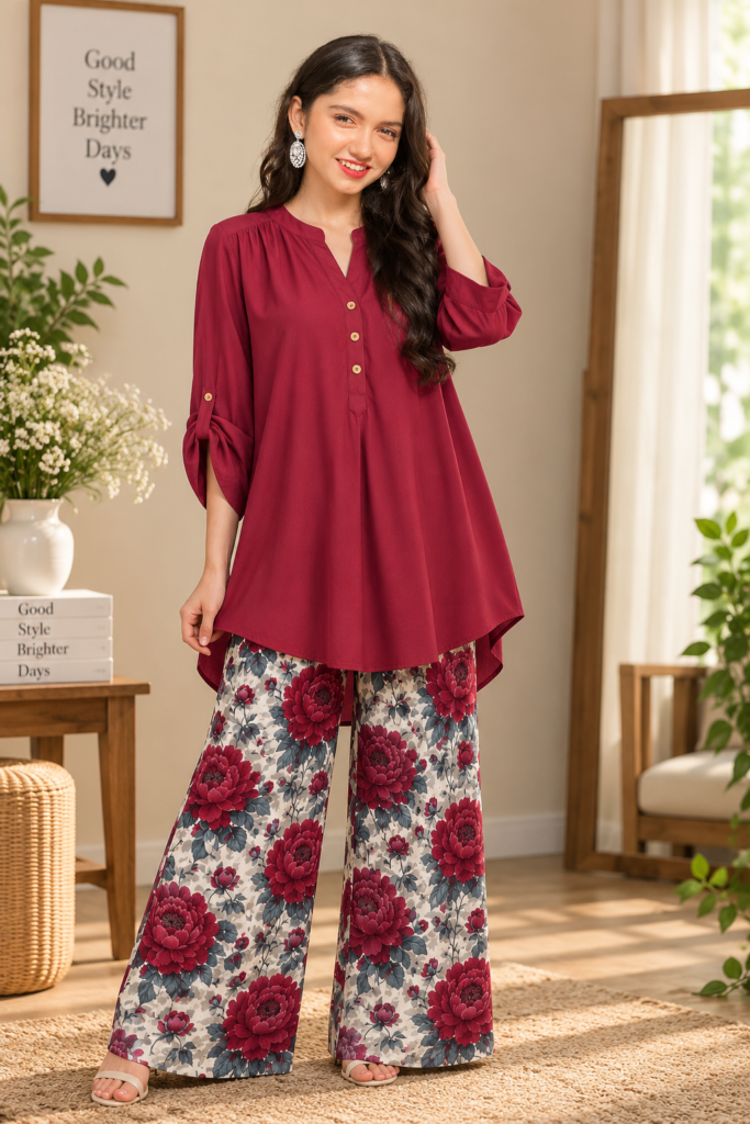Imported Digital Print Western Coord Set | Easy Fit
