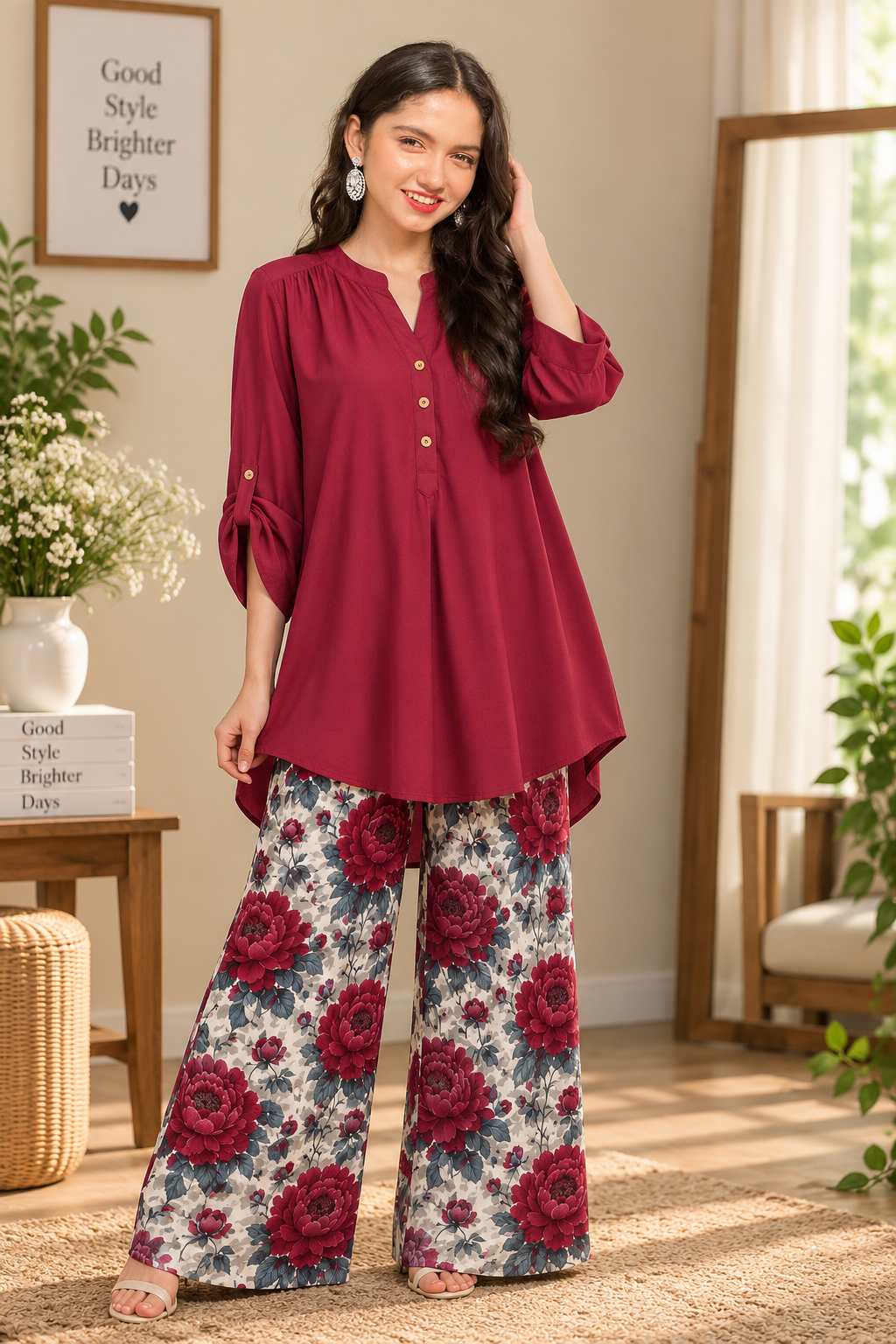 Imported Digital Print Western Coord Set | Easy Fit