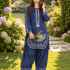 Embroidered 2-Piece Lawn Suit with Dhaka Pajama