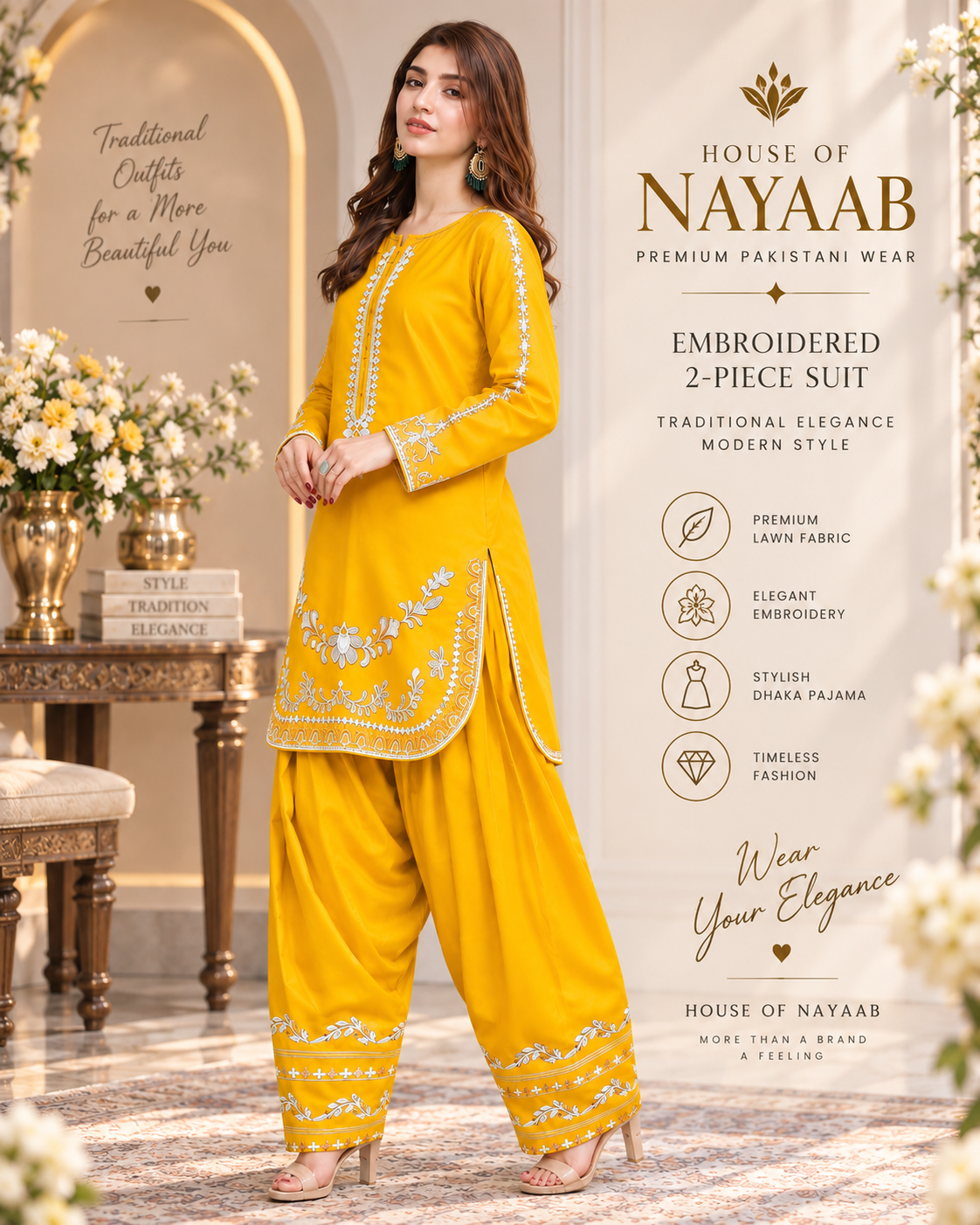 House of Nayaab – Embroidered 2-Piece Suit