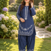 Embroidered 2-Piece Lawn Suit with Dhaka Pajama