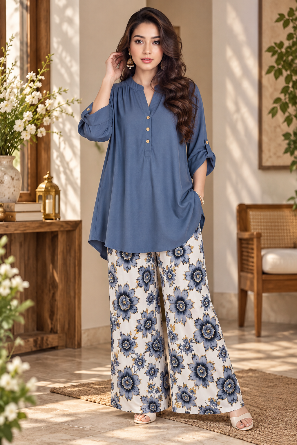 Imported Digital Print Western Coord Set