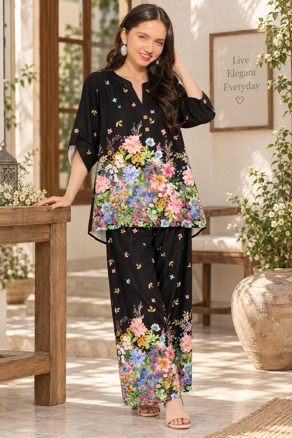 Imported Digital Print Western Coord Set | Easy Fit