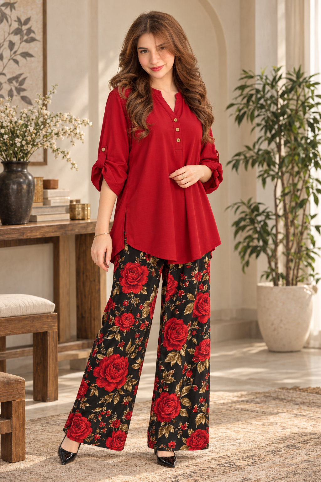 Imported Digital Print Western Coord Set | Easy Fit