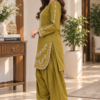 Elegant Embroidered 2-Piece Lawn Suit with Dhaka Pajama
