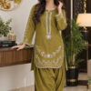 Elegant Embroidered 2-Piece Lawn Suit with Dhaka Pajama